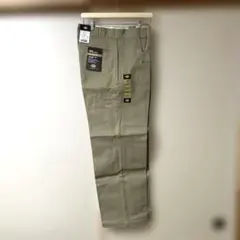 【新品】Dickies ルーズフィットツイルワークパンツ　カーキ 36×32