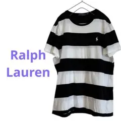 PoloRalphLaurenポロラルフローレン太ボーダーtシャツ半袖　M