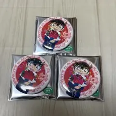 名探偵コナン　ホロ缶バッジ　花束ver. 江戸川コナン　3点