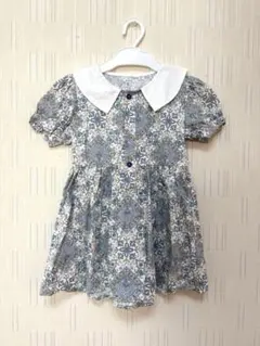 韓国風 花柄 半袖ワンピース 110cm