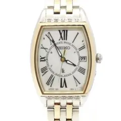 【美品】SEIKO セイコー ルキア SSVW180 ダイヤ 白蝶貝 美品】セイコー ルキア SSVW180 白蝶貝 ダイヤ入り レディース腕時計