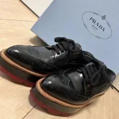 早い者勝ち　プラダ　PRADA 厚底　ローファー　黒