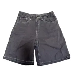 H&M キッズ ハーフパンツ 128 黒デニム