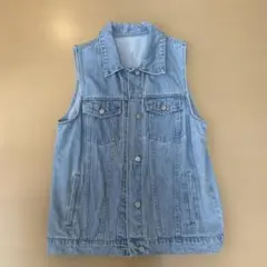 ライトブルー デニムベスト