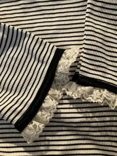 【お買い得】ギャラリービスコンティ長袖七分袖Tシャツ袖先が可愛らしいデザイン