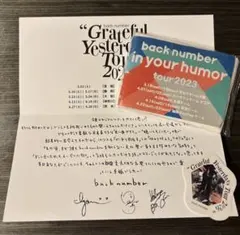 back number　会報　ステッカー　oneroom
