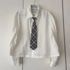 週末限定値下げ【WEGOネクタイ付】ハニーズ ネクタイ2本付き白シャツ卒服発表会