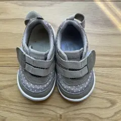 IFME イフミー スニーカー　13.5cm ベージュ　ドット柄