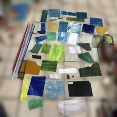 ニ*ア様 ステンドグラス　ガラス棒57cm ガラス端材　まとめ売り　④