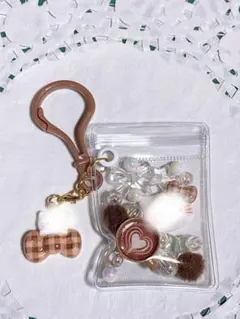 キャンディーバッグキーホルダー ねこ 茶色系
