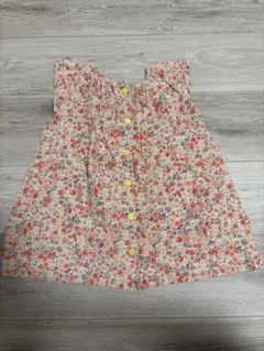 花柄 半袖チュニックピンク系おばあちゃん手作り⭐︎