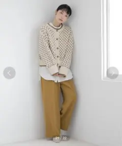 ローリーズファーム ２ＷＡＹ柄ショートニットプルオーバーカーディガン 編み込み