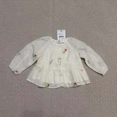 zara kids 花刺繍 ブラウス 86