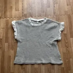 après les cours ボーダー　フリル袖Tシャツ 120