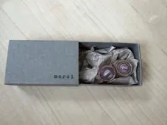 もんじろう　イヤリング　アンティークボタン