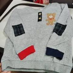 クマ刺繍付きトレーナー 110サイズ
