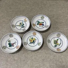 九谷焼 香祥窯 果樹絵変り　皿 5枚セット