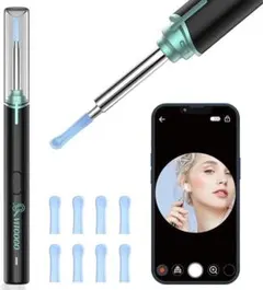 耳かき カメラ 極細レンズ カメラ付き耳かき 防水 ライト付き ワイヤレス