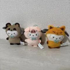 【新品】サンリオキャラクターズ　どうぶつ着ぐるみマスコット　ポチャッコ３個セット