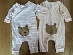 gapクマ刺繍ロンパース2点セットブラナンベアまとめ売り
