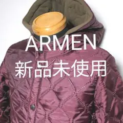 at11. ARMEN キルティングコート ボルドー色 メンズSサイズ相当