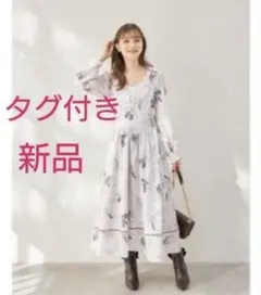 新品　トッコクローゼット　フラワープリント ワンピース Mサイズ