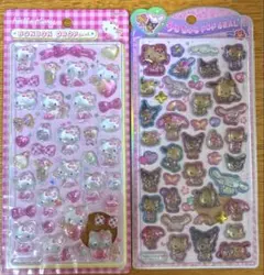 ハローキティ　ボンボンドロップ& うるちゅるPop Seal シールセット