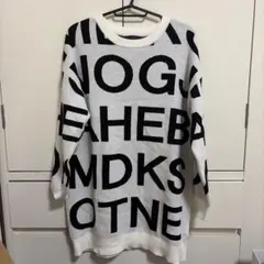 non-hedge 総ロゴニットワンピース ホワイトのサムネイル