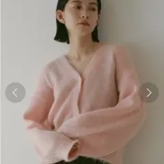 着用１回CASA FLINEモヘア混ピンクニット