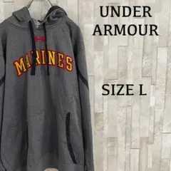 【美品】UNDER ARMOUR MARINES プルオーバー パーカー Lのサムネイル