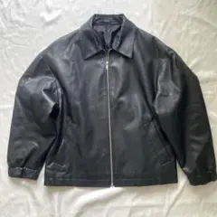 GU ブラックレザージャケット