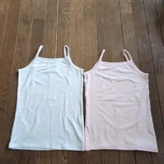 UNIQLO AIRism キャミソール 110　白　ピンク　2枚セット