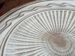 径38cm大皿！重要無形文化財！小鹿田焼(大分県小鹿田焼の里)「飛び鉋」模様のサムネイル