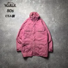 80sUSA製WOOLRICHウールリッチマウンテンパーカードローコードピンクS