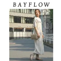 BAYFLOW アソートロゴワンピース　ベイフロー 2 ベージュ　カットソーのサムネイル