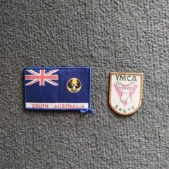 南オーストラリア国旗とYMCA SKATEワッペンセット