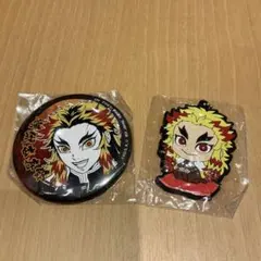 鬼滅の刃　煉獄　缶バッジ　ラバスト