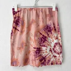 LIVE TO BE Spoiled【Ｍ】タイダイ柄ミニスカート ストレッチ