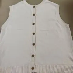 クルーネックベスト　キナリ