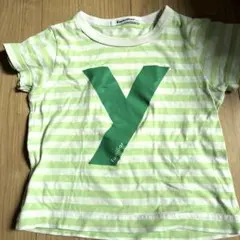 familiar Tシャツ 100cm 緑と白のストライプ