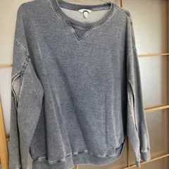 ダークブルー クルーネックスウェット XL