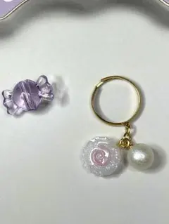 ハンドメイド　リング　なるとまき　韓国　No.４　再販はたぶんありません