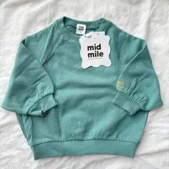 【新品タグ付き】 midmile ルーズフィットトレーナー Green 90