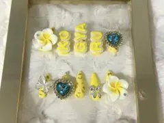 キッズ ギャル ネイルチップ ロング イエロー KOGYARU