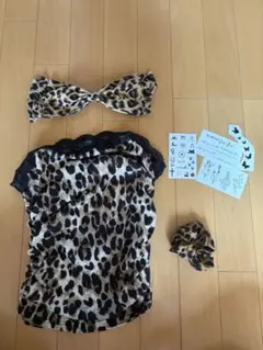 【4点セット】レオパード　ヒョウ柄　文化祭　コスプレ