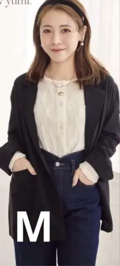 しまむら yumi チューリップデニム　M ネイビー　tal.