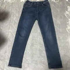 ストレートデニムパンツ ダークブルー