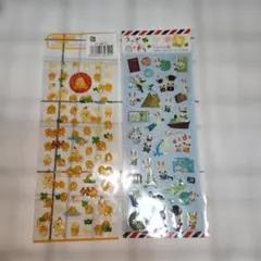 平成レトロシール【希少】ひよこ柄ぷっくりシール　うさぎ柄ぷっくりシール当時物