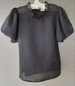 シフォンブラウス　黒のサムネイル