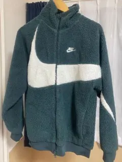 NIKE スウッシュ フルジップ ボアジャケット グリーン　S